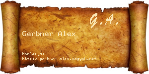 Gerbner Alex névjegykártya